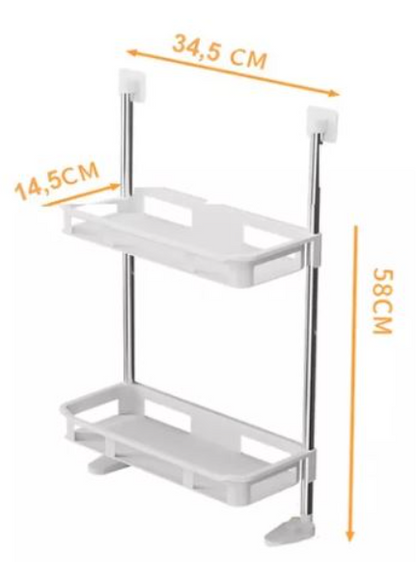 Organizador 2 Niveles Baño Plegable