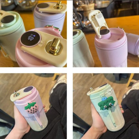 Taza Digital con Temperatura pastel