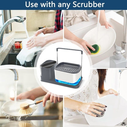 Dispensador Jabón Cocina 3 en 1 Esponja